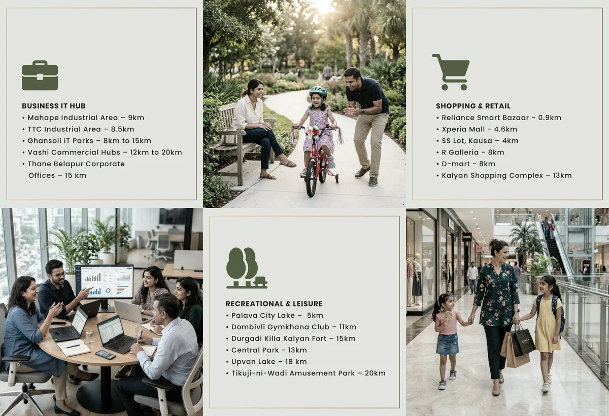 Meredian park shilphata 2BHK Floor Plan